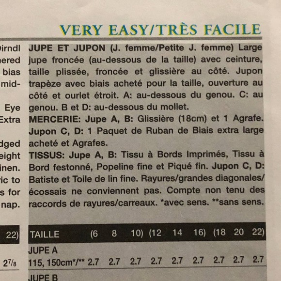 Vogue Pattern  7689 swing midi maxi skirt  sz 12 - Picture 7 of 8